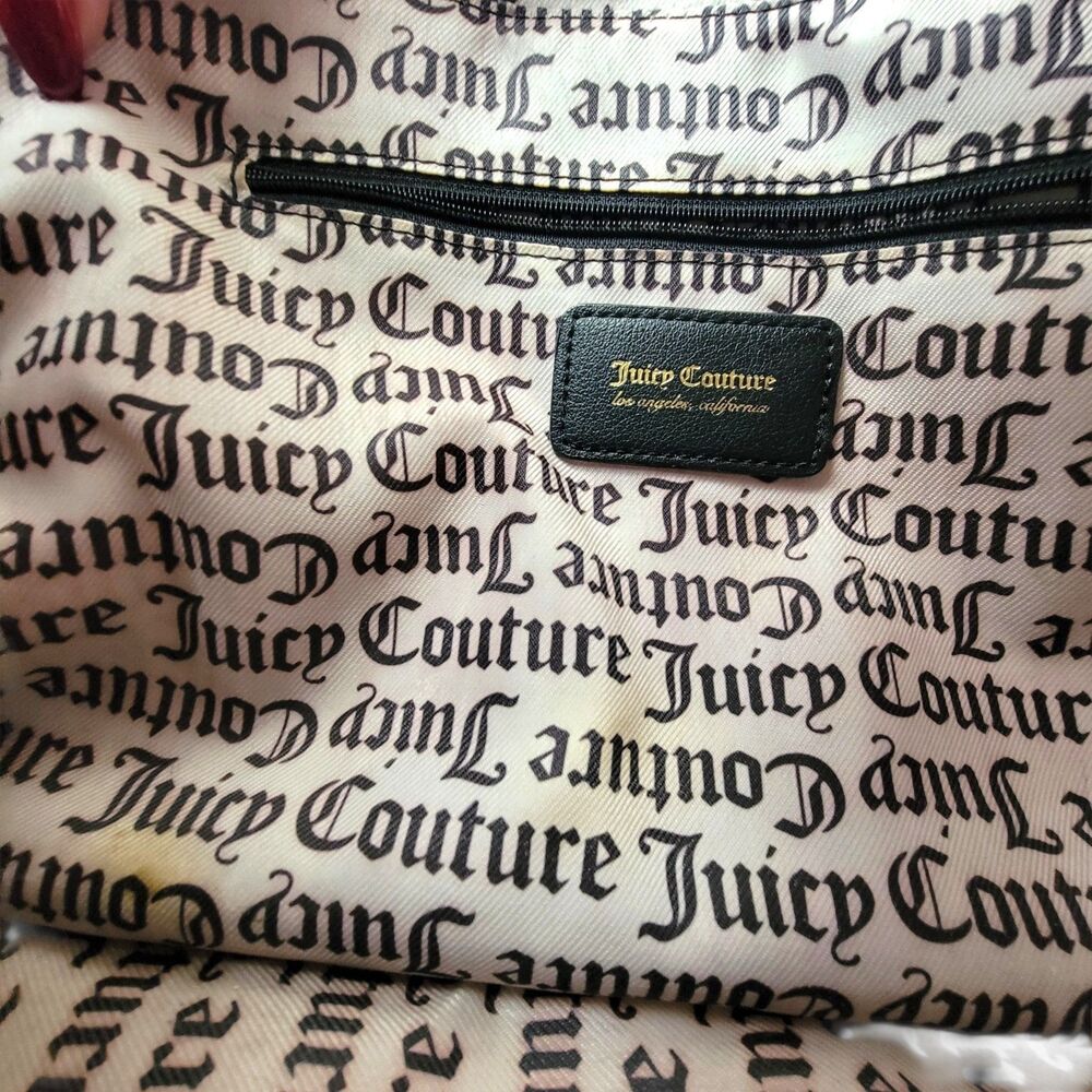 Juicy Couture No Rules Tote Bag Black Women's Purse Y2K 2000s - Picture 7 of 8
